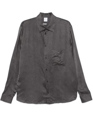 Won Hundred Pete Chest-Pocket Button-Fastening Shirt - Grey