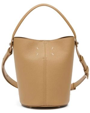 Maison Margiela Dress-Age Four-Stitch Bucket Bag - Natural