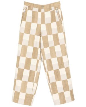 GARCON BY GARCON Checked Trousers - White