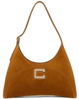 CAREL PARIS Sac Porté Épaule Concorde En Daim - Brown