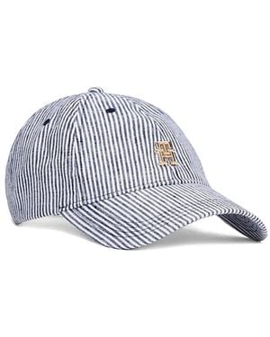 Tommy Hilfiger Striped Baseball Cap - White