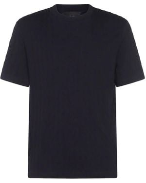 Giorgio Armani リブ Tシャツ - ブラック