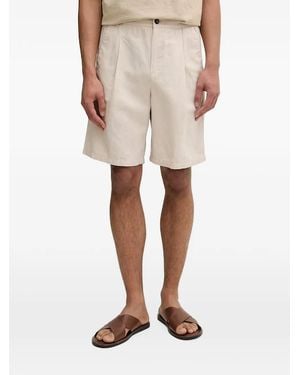 Benetton Pleated Shorts - Natural