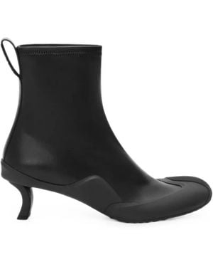 Loewe The Dive Leather Kitten-Heel Boots - Black