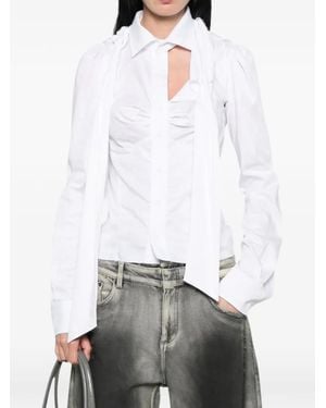 OTTOLINGER Knot-Front Asymmetrical Shirt - White