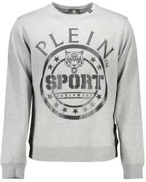 Philipp Plein Tiger-Print Crew-Neck Jumper - Grey