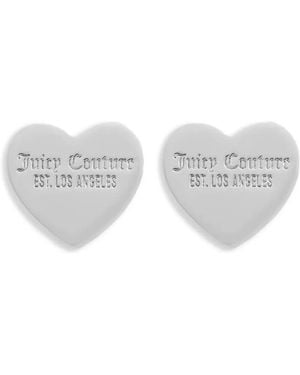 Juicy Couture Puces D'Oreilles À Design De Cœur - White