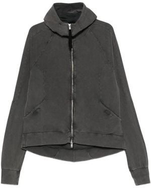 Thom Krom Panelled Zip-Up Hoodie - Black