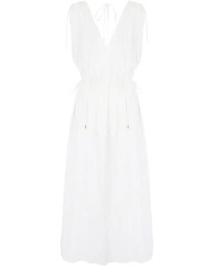 Heidi Klein Maxi Drawstring-Waist Dress - White