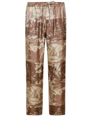 Pierre Louis Mascia Elasticated-Waistband Trousers - Natural