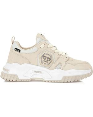 Philipp Plein Logo-Plaque Trainers - Natural