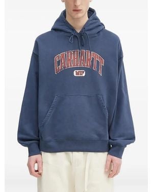 Carhartt College-Style Logo Hoodie - Blue