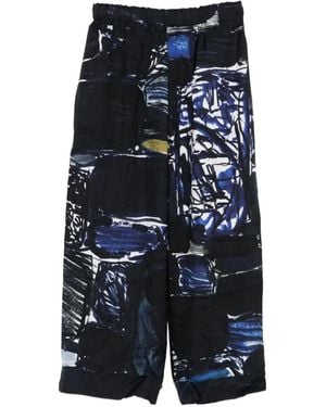 Daniela Gregis Pantalon À Imprimé Abstrait - Blue