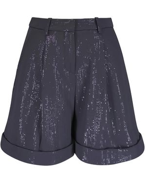 Twp Cisco Shorts Met Pailletten En Cuffs - Blauw