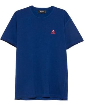 DSquared² Logo-Patch T-Shirt - Blue