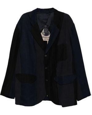 Ziggy Chen Patchwork Blazer - Black