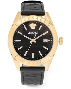 Versace Greek Key Armbanduhr 42Mm - Schwarz