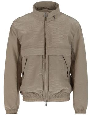 ARMANI EXCHANGE Textured Zip Jacket - グレー