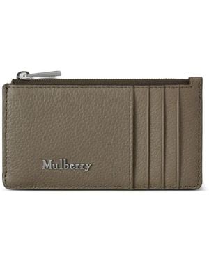 Mulberry Farringdon Zip-Pocket Card Holder - Grey