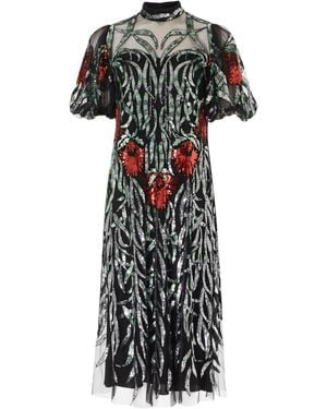 Temperley London Sequin-Embellished Midi Dress - Black