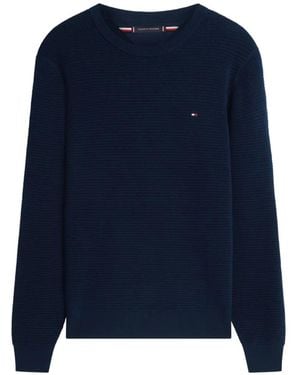 Tommy Hilfiger Logo-Embroidered Jumper - Blue