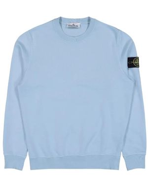 Stone Island 6100060 Fleece Sweater Van Biologisch Katoen - Blauw