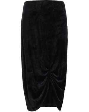 Valentino Garavani Draped-detail midi skirt - Schwarz