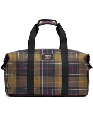 Barbour Borsa Da Viaggio A Quadri - Nero