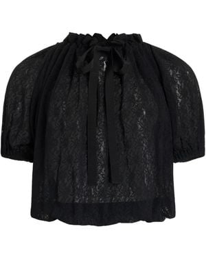 Patou Lace-Detail Blouse - Black