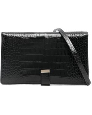Tom Ford Cartera con efecto de piel de cocodrilo - Negro