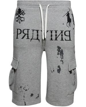 PRAYING Cargo Logo Shorts - Grey