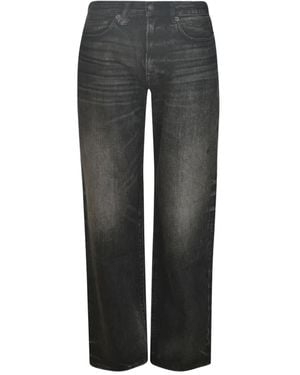 R13 Jean À Effet Délavé - Gris
