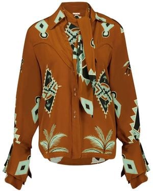 Johanna Ortiz Camisa con estampado geométrico - Marrón