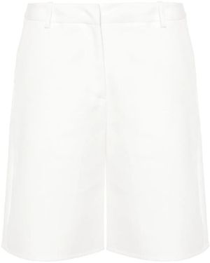 Valentino Garavani Twill Knee-Lenght Shorts - White