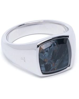 Tom Wood Kay Signet Ring - Blue
