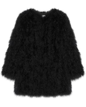 Yves Salomon Jacke mit Federn - Schwarz