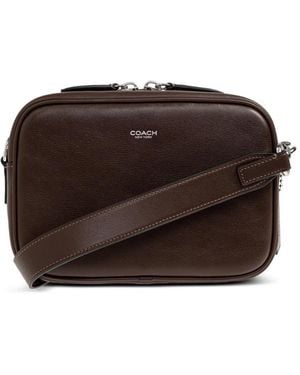 COACH Radio Camera Leather Shoulder Bag - Brown