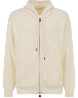 Kiton ジップアップ パーカー - ナチュラル