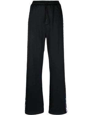 DSquared² Logo-Tape Wide-Leg Track Trousers - Black
