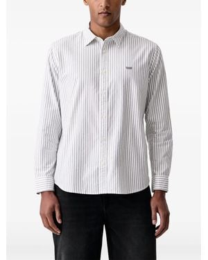 Levi's Vertical-Stripe Long-Sleeve Shirt - White