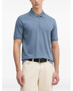 ARMANI EXCHANGE Zip-Fastening Polo Shirt - Blue