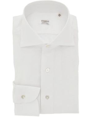 Borriello Spread-Collar Button-Up Shirt - White