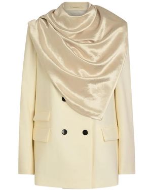 Maria McManus Double-Breasted Layered Blazer - Natural
