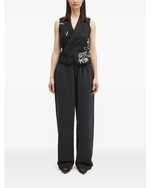 KENZO Paris Jungle Embroidered Waistcoat - Black
