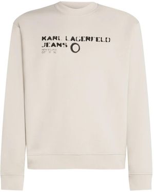 Karl Lagerfeld Eclipse Logo Sweatshirt - White