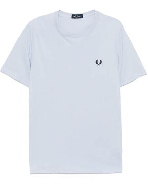 Fred Perry T-Shirt Met Geborduurd Logo - Wit