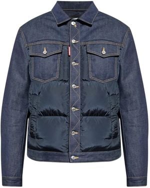 DSquared² キルティング デニムジャケット - ブルー