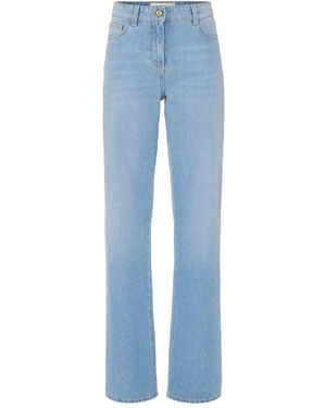 Elisabetta Franchi Rhinestone-Embellished Jeans - Blue