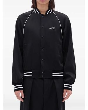 Ann Demeulemeester Chaqueta Bómber Lovers Forever De Manga Raglán - Negro