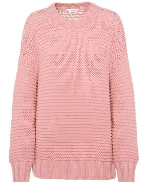 Malo Texturierter Pullover - Pink